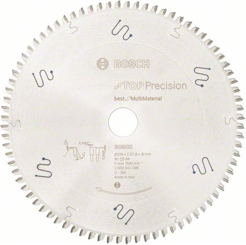 Thumbnail - Hazet - Bosch Kreissägeblatt Top Precision Best for Multi Material, 254 x 30 x 2,3 mm, 80