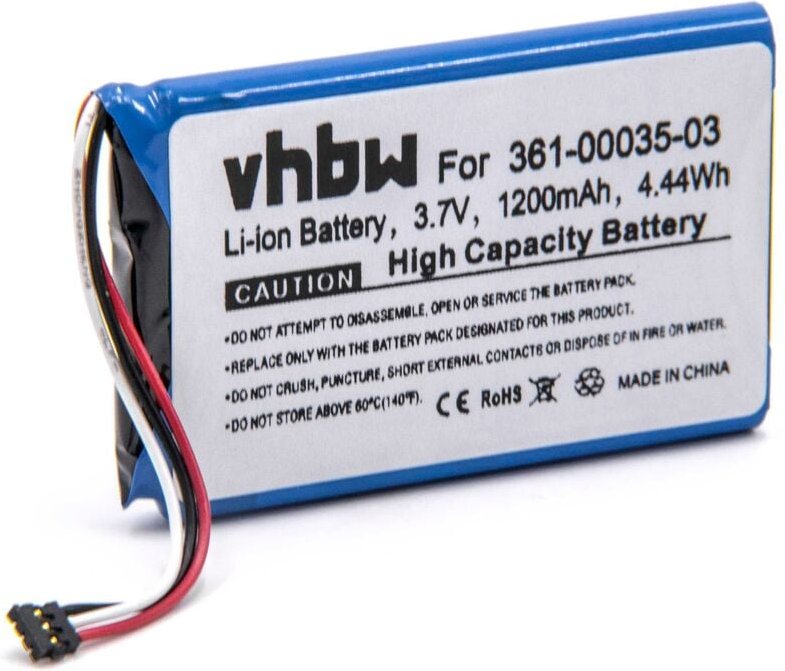 Vhbw - Akku kompatibel mit Garmin 2350, 2340, 2300, 010-01316-00, 2350LMT, 2340LT, 2300LM gps Navigation Navi (1200 mAh,...