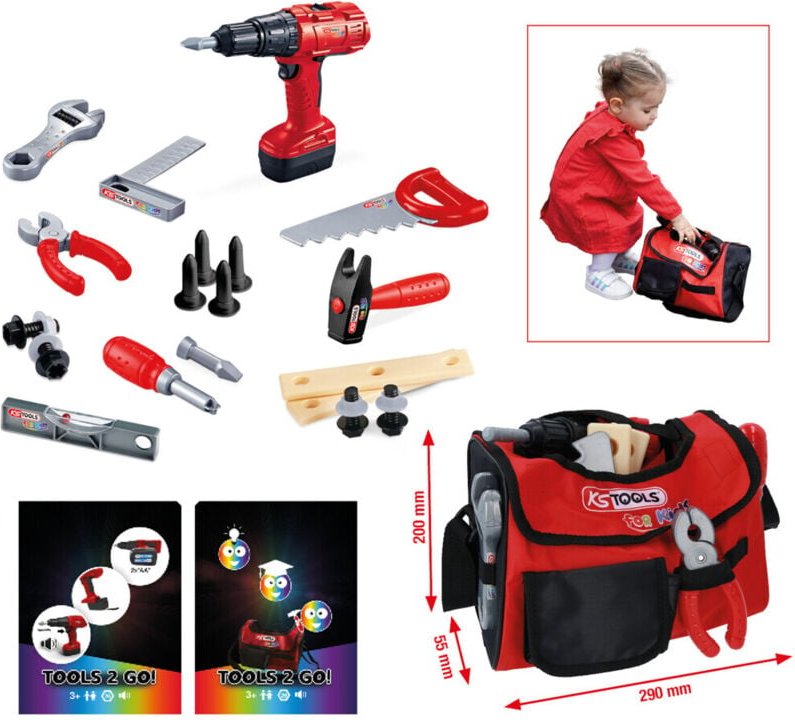 Ks Tools Kinder Werkzeug-Satz mit Smartbag-Tasche, 26-tlg
