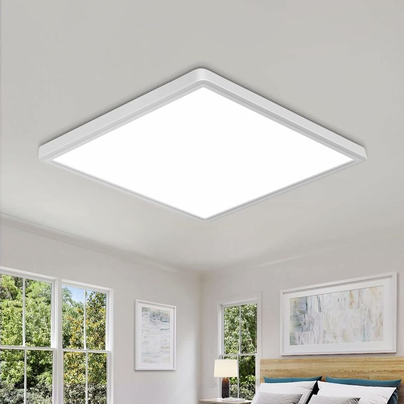Häusliche LED -Deckenleuchte 24W, Quadratdecke 6500.000, modernes dünnes Deckenlicht 2700 lm für Schlafzimmer, Badezimme...