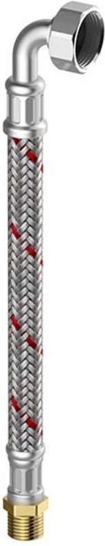 Flamco Meiflex Panzerschlauch Heizung/Klima 1 Zoll AG x 1" Bogen, 300 mm, M4327.1134.30