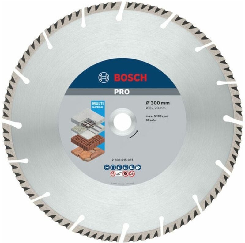 Pro Multi Material Diamanttrennscheibe, 300 x 22,23 mm - Bosch