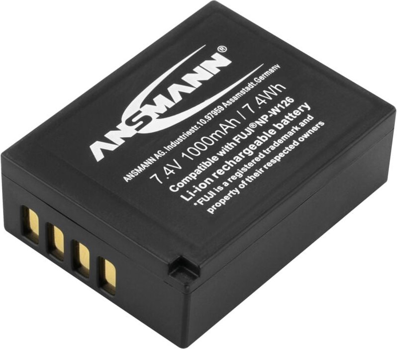 Ansmann - Kamera-Akku ersetzt Original-Akku (Kamera) NP-W126 7.4 v 1000 mAh