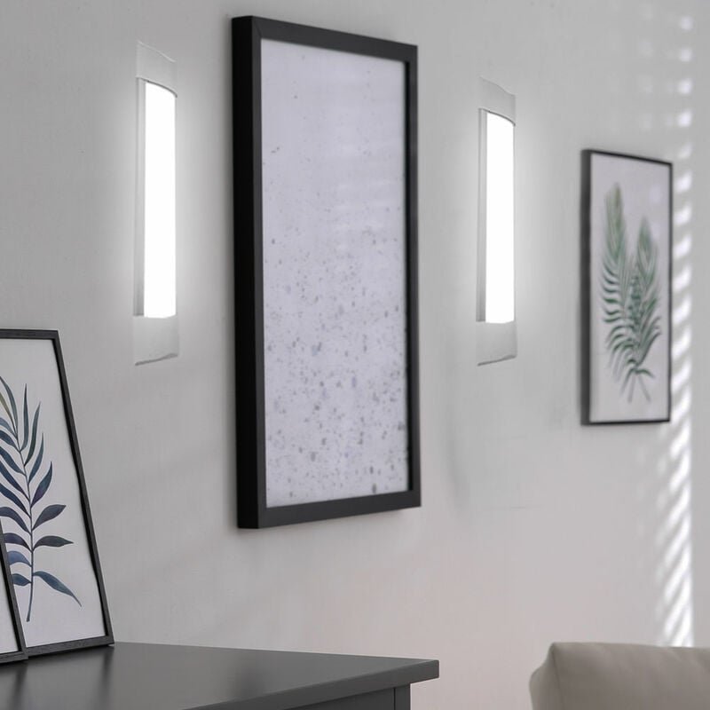 Etc-shop - Wandleuchte Wandlampe Flurleuchte Treppenhauslampe Wohnzimmerleuchte, weiß, led 10W 1200Lm warmweiß, LxBxH 30...