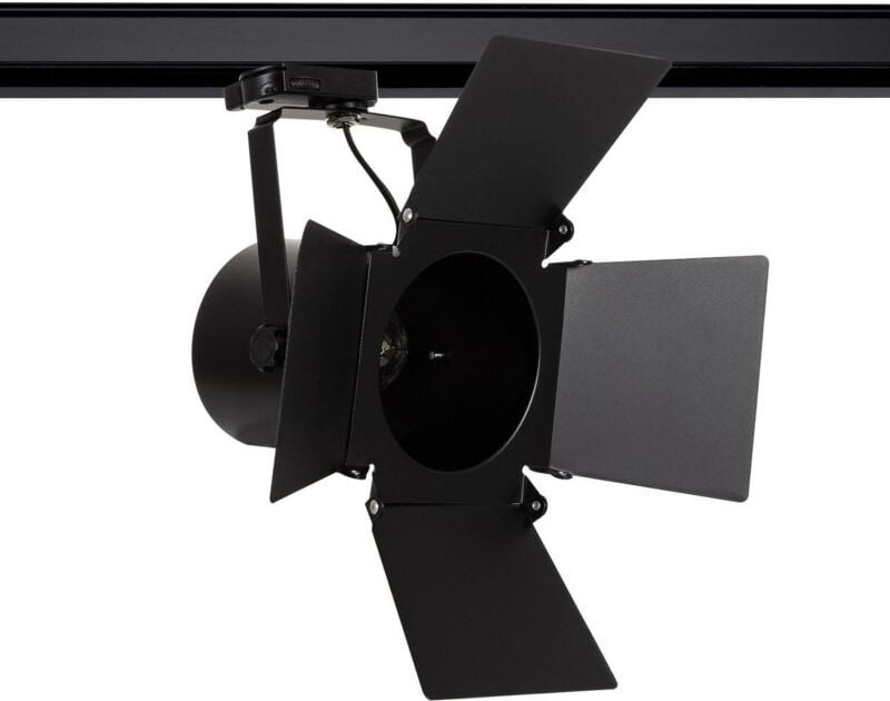 Efectoled - 3-Phasenstromschiene Strahler Cinema für Glühbirnen E27 PAR30 Schwarz