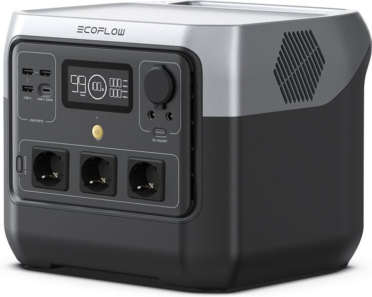 Ef Ecoflow Tragbare Powerstation river 2 Pro, 768 Wh Solargenerator mit LiFeP04, Schnellladung in 70 Minuten, 3x 800 w A...