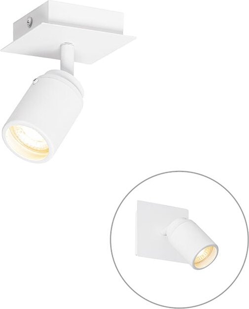 Moderner Badezimmerspot weiß quadratisch IP44 - Ducha