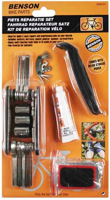 Set mit Mehrzweckwerkzeug für die Fahrradreparatur - 08040 Benson