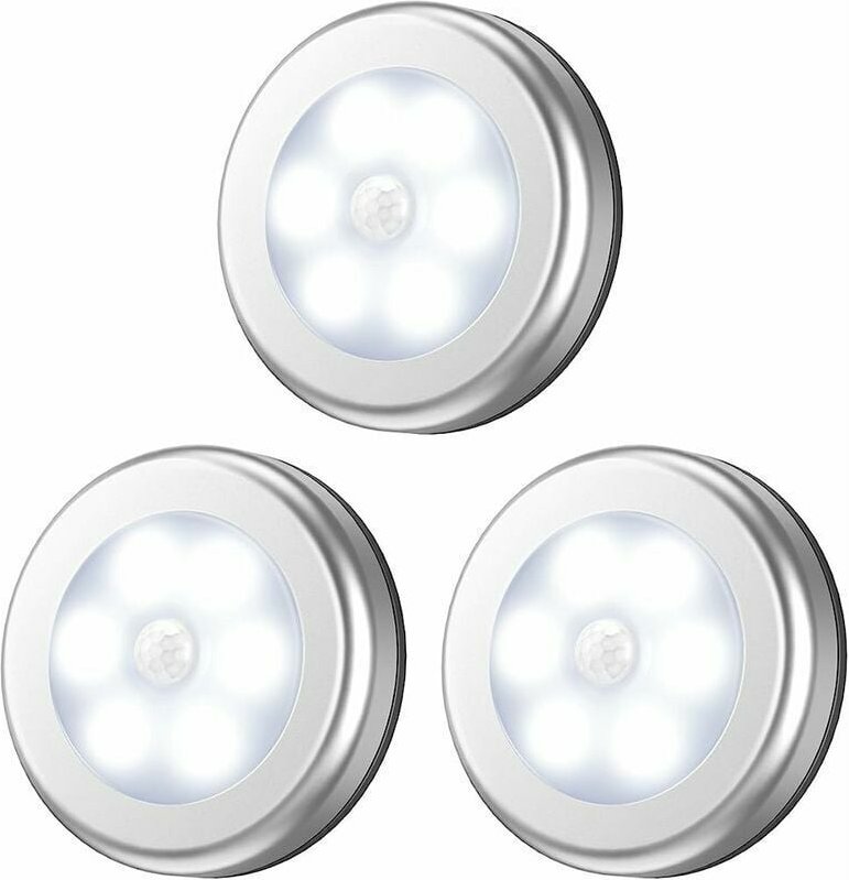 Ahlsen Bewegungsmelder-Licht, LED-Schrank-Sensor-Licht, Treppenlicht, Schrankleuchte, batteriebetrieben, für Treppen, Sc...