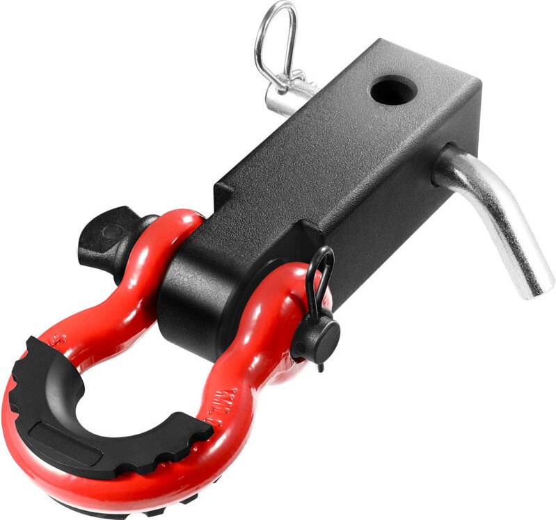 Anhängerkupplungsbügel, passend für 2-Zoll-Anhängerkupplungen, 52.900 lbs Bruchfestigkeit, D-Ring-Schäkel mit Anhängerku...