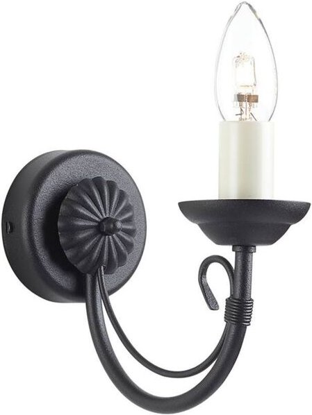 Elstead Chartwell - 1 Licht Innenkerze Wandleuchte Schwarz, E14
