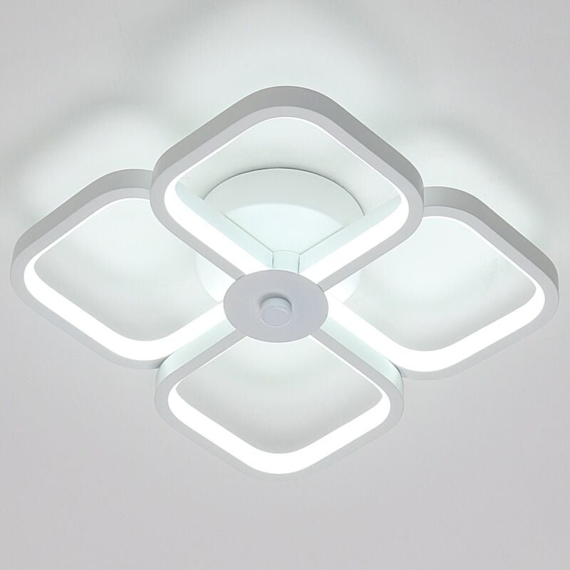 Led Deckenleuchte Modernes Design Kaltweiß 6000K 30W Quadratischer Kreis Deckenlampe Für Wohnzimmer Schlafzimmer Esszimm...