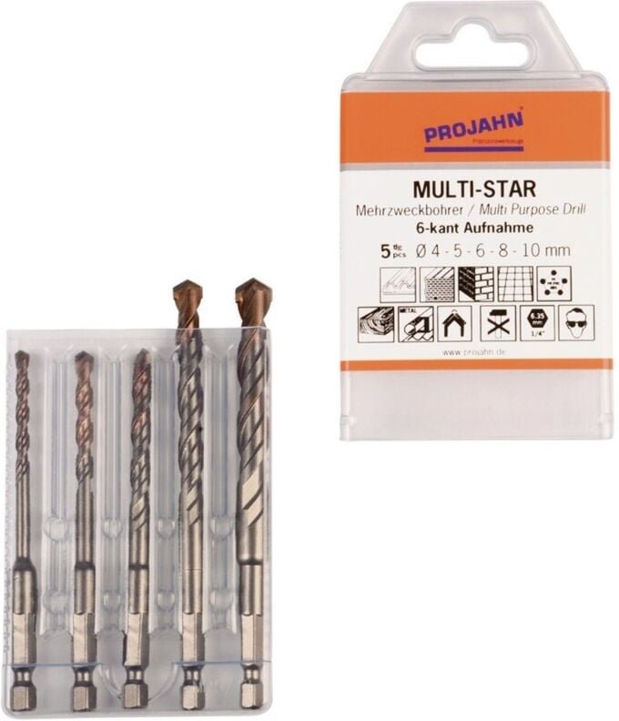 Projahn Multi-Star Satz 5-tlg. 6-kant 4, 5, 6, 8, 10 mm