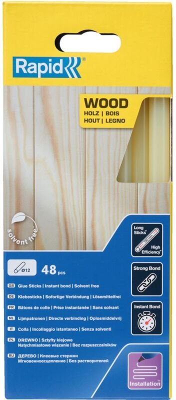 FP - Klebestifte Holz und Schwert 190 mm x 48 Sticks - Box - rapid-isaberg - 5001421
