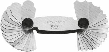 Vogel - Germany Radienschablone 16 Blatt Messbereich 7,5-15,0mm Radienlehre 472106