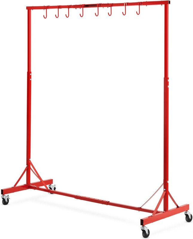 Lackierständer, 1,5 - 2,1 m höhenverstellbar, 30 kg Tragkraft, Lackierständer für Autos, Lackiertrocknerständer mit 8 Ha...