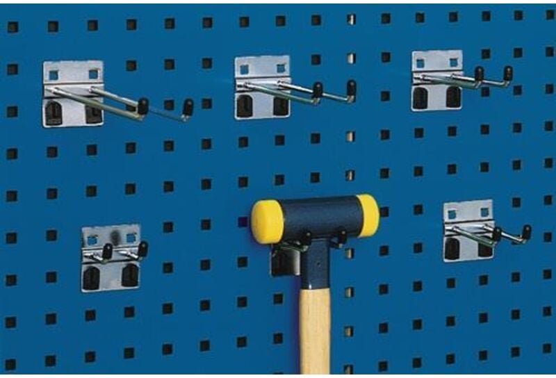 Bott - Doppelhaken Tiefe 75 mm verzinkt ø 6 mm passend für Lochplatten