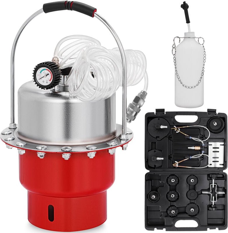 VEVOR Bremsenentlüftungsgerät 5L, Bremsenentlüftungsgerät Bremsen 4,5CFM, Druckluft Bremsenentlüftungsgerät 370cm