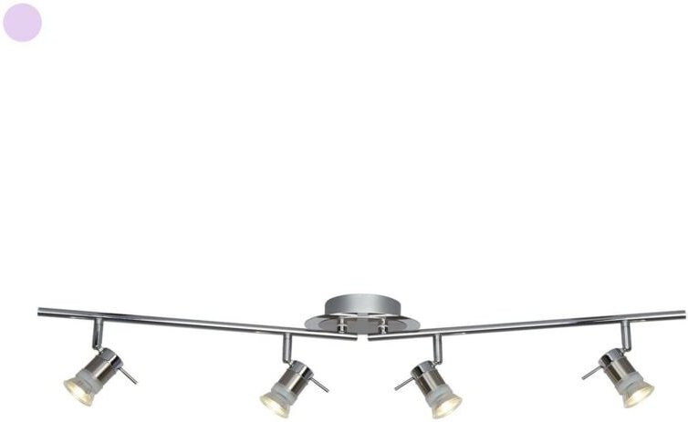 Searchlight Aries - 4 Licht Badezimmer Chrom, Satin Silber IP44, GU10