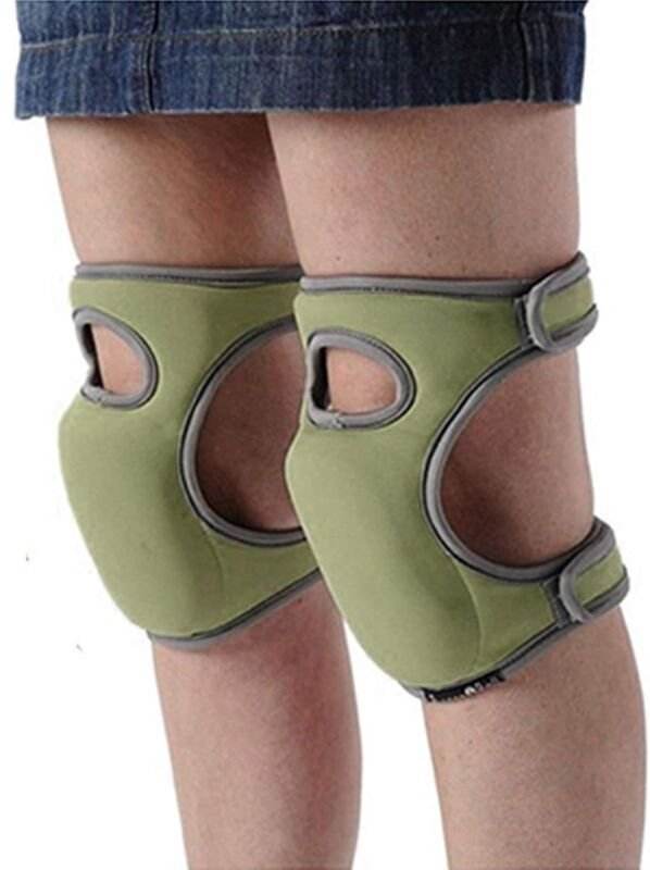 Paar Garten-Knieschützer, ultraweich, verstellbar, aus EVA-Schaum, für die Gartenarbeit und Hausarbeit, grün