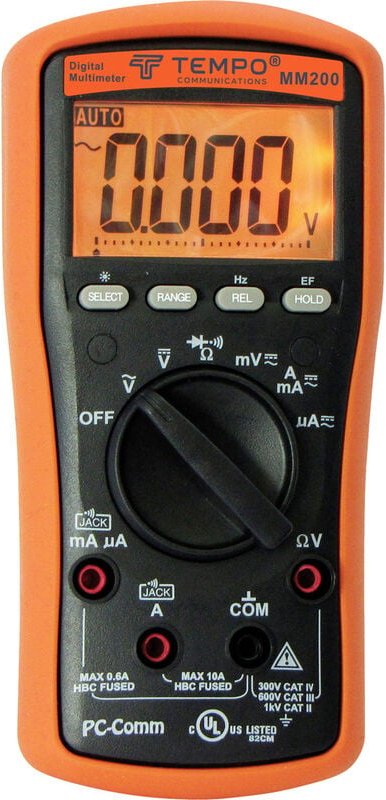 MM200 Hand-Multimeter digital cat iv 300 v Anzeige (Counts): 6000 - Tempo Communications