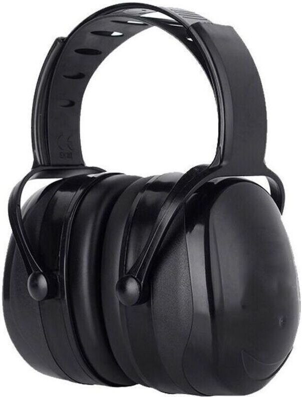 Verstellbare geräuschunterdrückende Kopfhörer, SNR 38 dB – Ultra Komfort-Schaumstoff, Schwarz