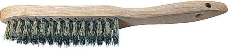 Lessmann ® - Lessmann Draht-Handbürste INOX-Draht gewellt 0,35 mm, Anzahl Besatzreihen: 4