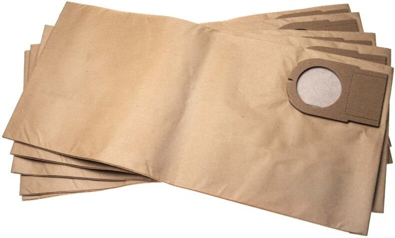 5x Staubsaugerbeutel Ersatz für Metabo 6.31348, 631348000 für Staubsauger - Papier, 51,3cm x 24,1cm Braun - Vhbw