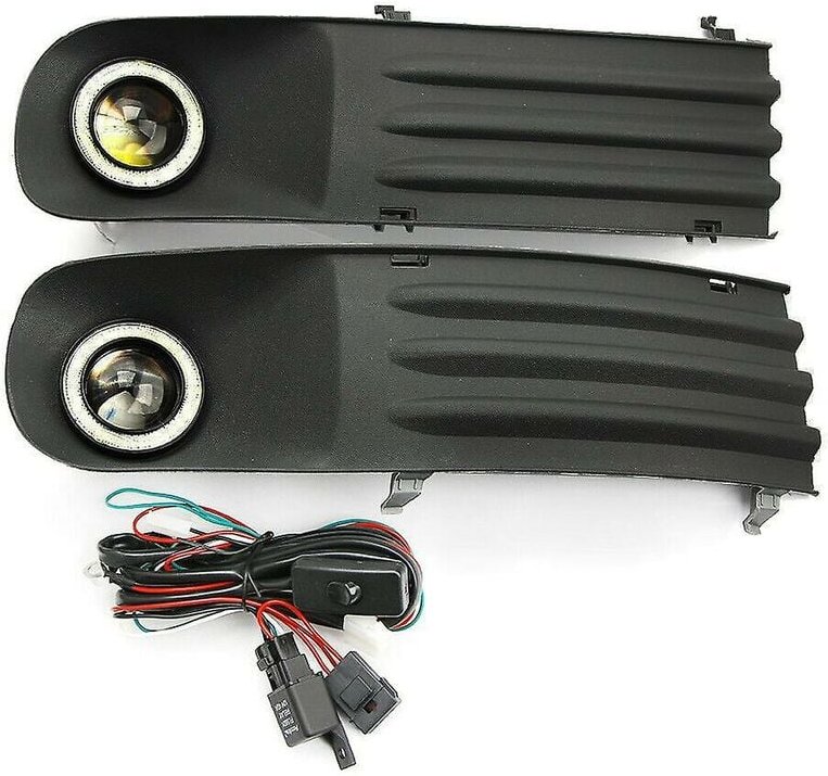 Auto Nebelscheinwerfer Lampen Angel Eye Gitter + Kabelbaum für Transporter T5 T28 T30 2003-2009