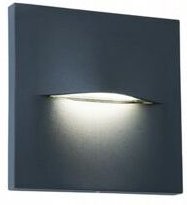Moderne runde Aluminium-Wandleuchte mit satiniertem Diffusor - 3W, 340 Lumen, warmweißes Licht