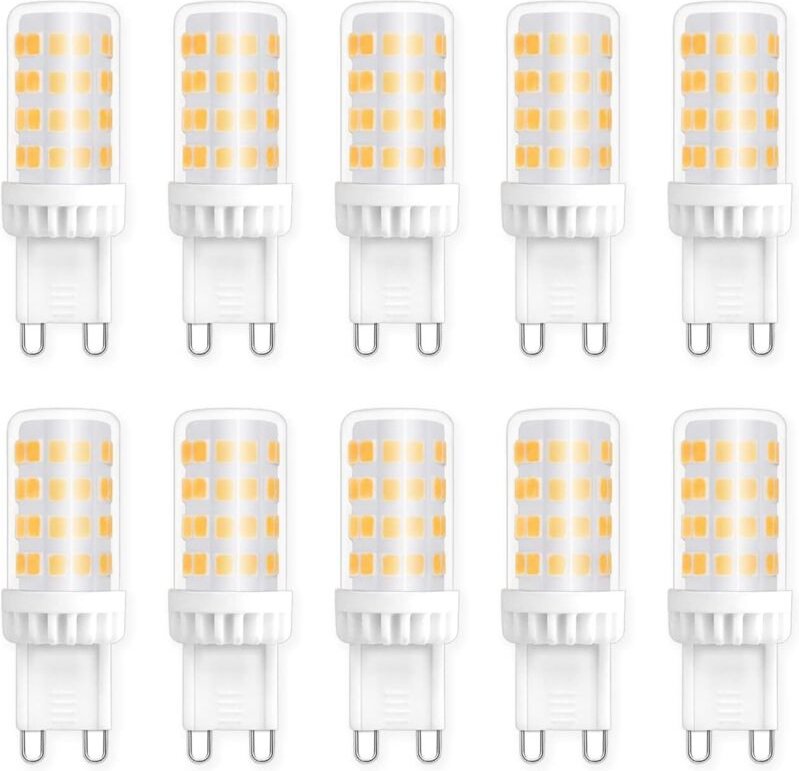 5-W-G9-LED-Lampen, entsprechen 50-W-, 40-W- und 33-W-Halogenlampen, 450 lm, warmweiß 2700 K, 220 V Wechselstrom, Standar...