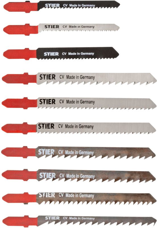 Stichsägeblatt Set für Holz, 10-teilig, schneller sauberer Schnitt, gerader Schnitt, Kurvenschnitt, rauer Schnitt, für W...