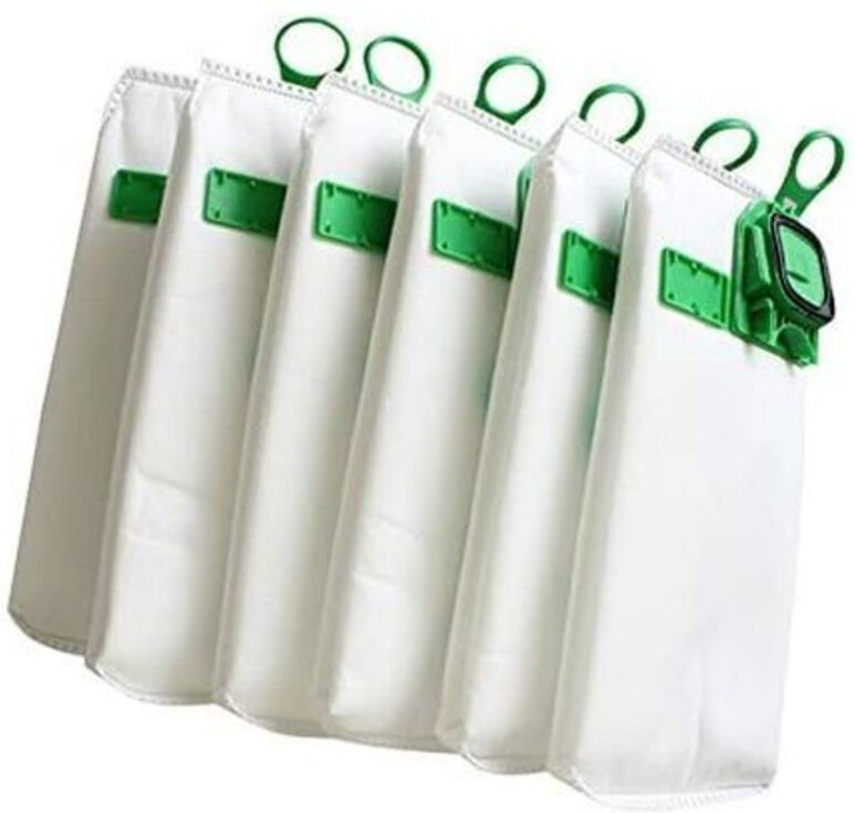 Packung mit 6 hocheffizienten Staubsaugerbeuteln für Vorwerk VK140, VK150, FP140 und Kobold Staubsauger