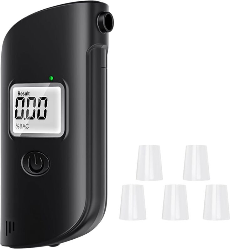 Alkoholtester, Elektronischer Alkoholtester mit LCD-Digitalanzeige und LED-Notbeleuchtung, Persönlicher Alkoholtester fü...