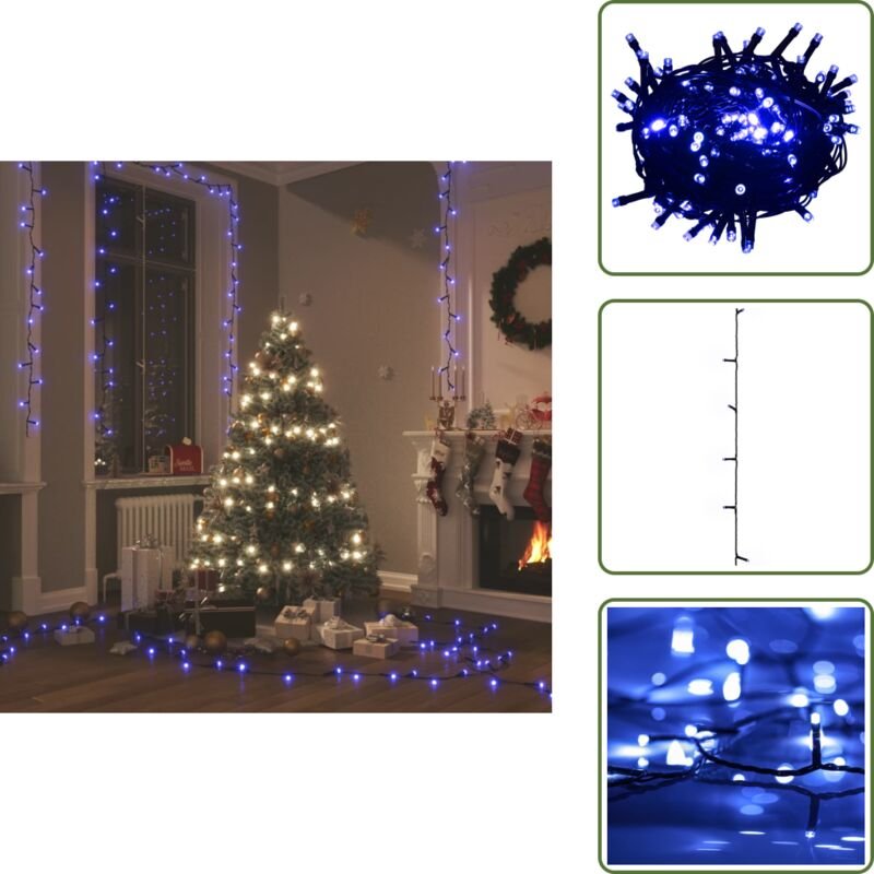 LED-Lichterkette mit 600 LEDs Blau 60 m pvc - LED-Lichterkette - Blaue Beleuchtung - Weihnachtsdeko - Festliche Beleucht...