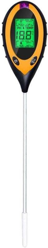 Boden-pH-Meter, 4-in-1-Bodentester für Bodenfeuchtigkeit/Licht/pH/Temperatur, Gartenwerkzeug-Kits für den Garten, Batter...