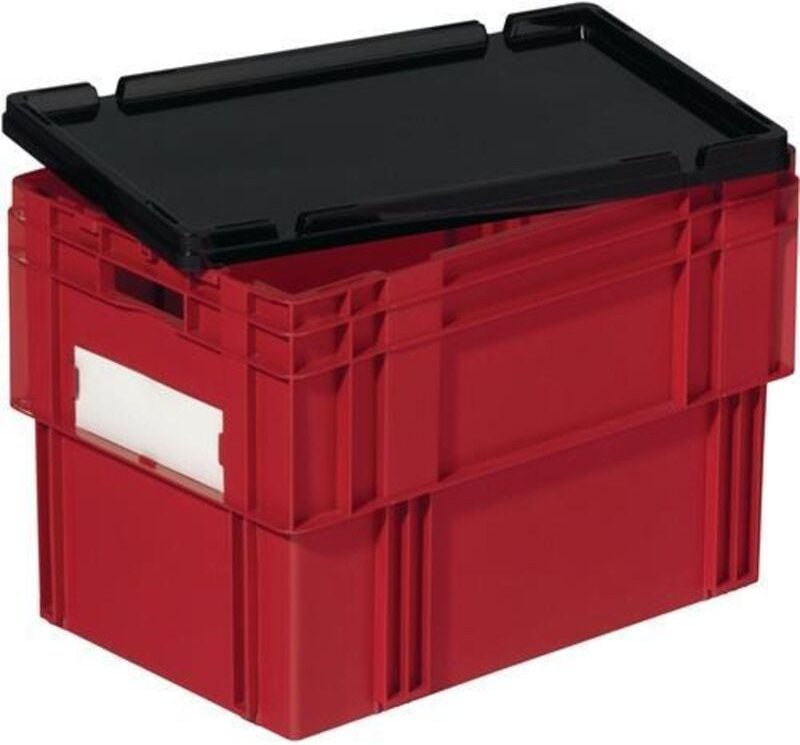 Couvercle cloche L600xl400mm noir polypropylène Adapté à bac gerbable-emboîtable