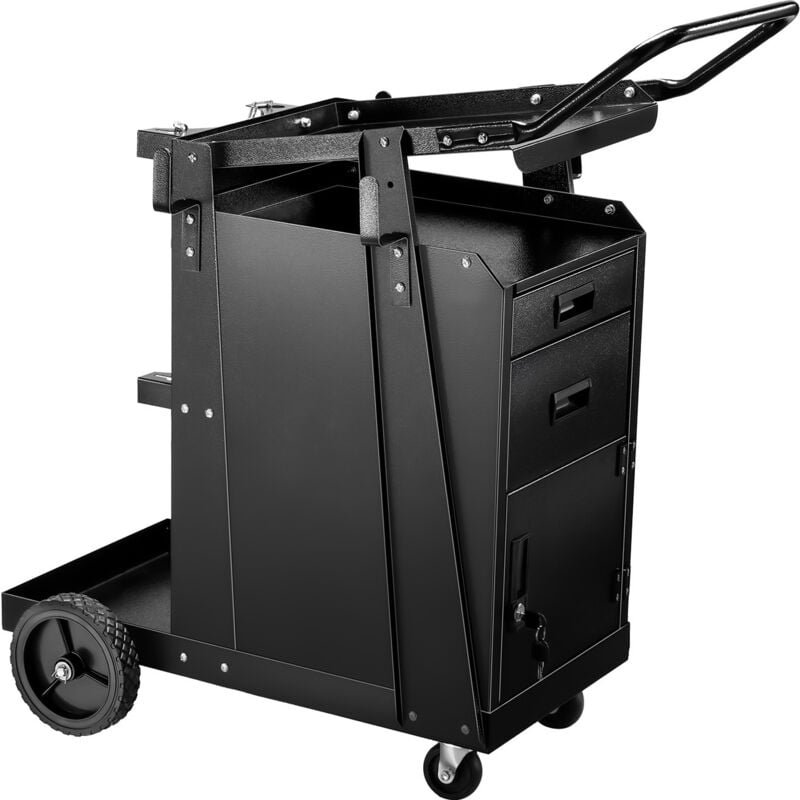 Thumbnail - Mophorn-Schweißwagen, robust, mit 2 Schubladen, abschließbarem Schrank, 350 Pfund Tragkraft, 360°-Räder, für Schweißgerä...
