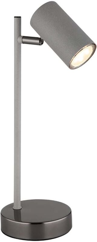 Tischlampe Nachttischlampe Leselampe beweglich Schlafzimmerlampe grau H 35 cm