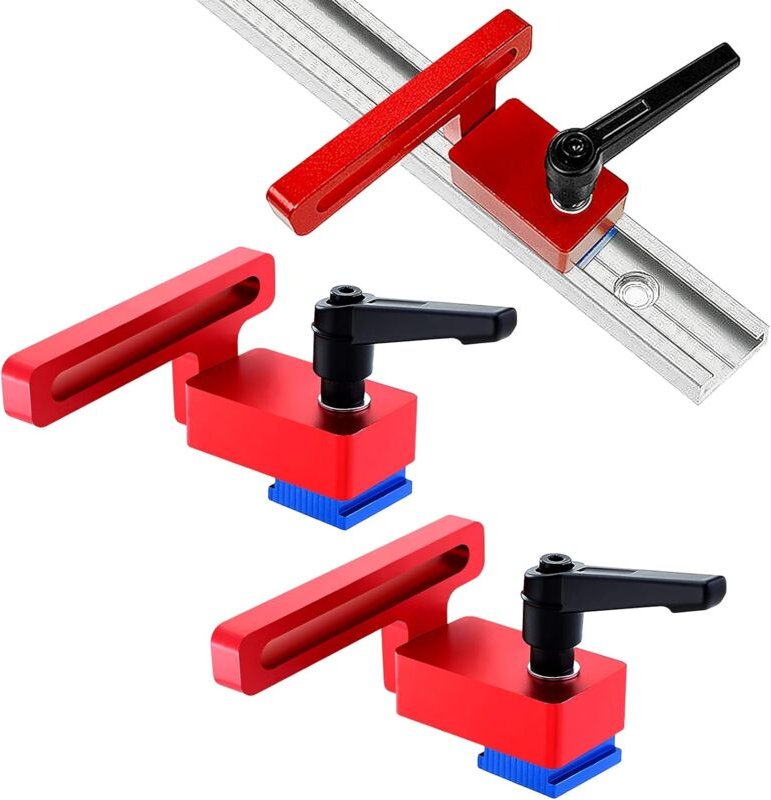 Ccykxa - 2 Stück Gehrungsschienenanschlag vom Typ 30, T-Nut-Befestigungsgehrungsschienenanschlag, T-Schienenanschlag, Ge...