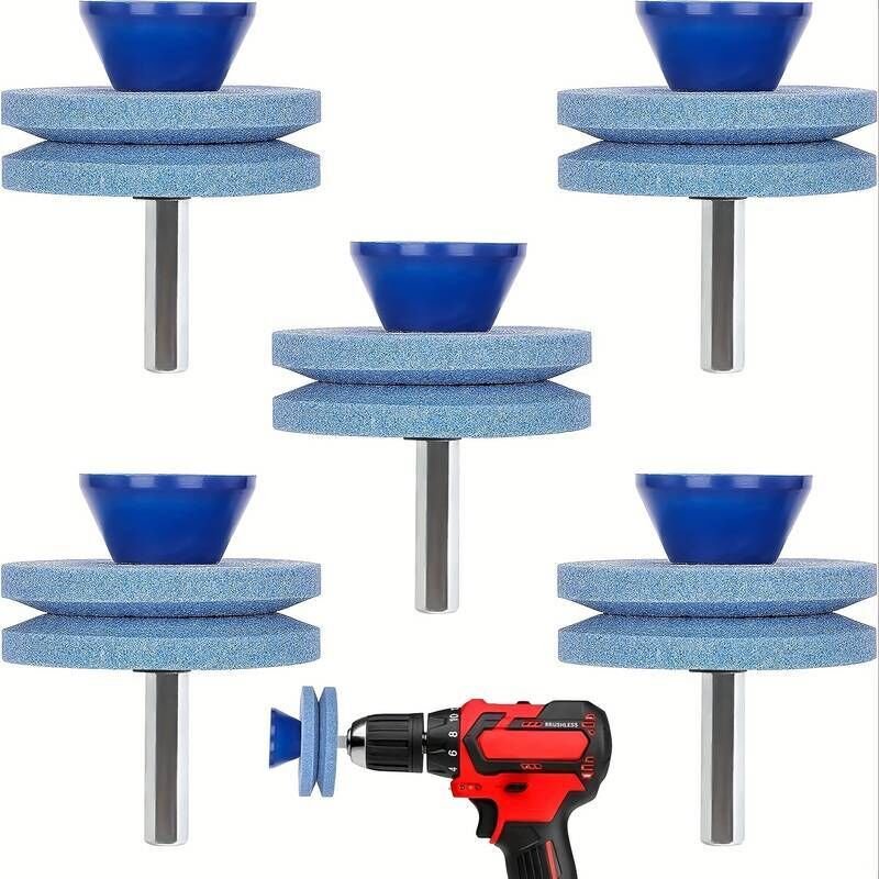 Messerschärfer für Rasenmäher, doppellagiger Messerschärfer aus Korund, verschleißfest, universell einsetzbar, geeignet ...