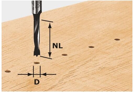 Dübelbohrer hw S8 D6/30 z – 491067 - Festool