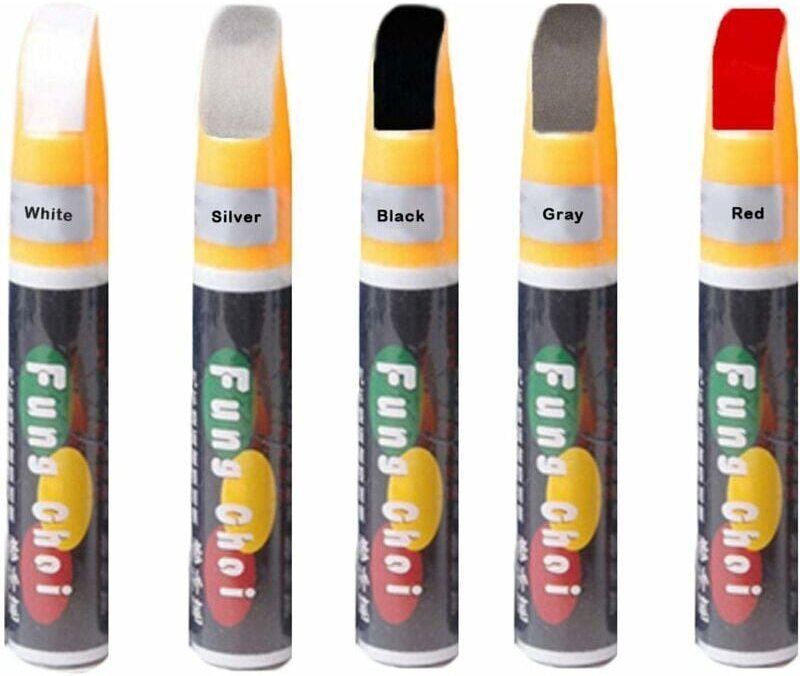 FOREHILL Autolack-Ausbesserungsstift, Kratzerreparaturstift, Lackstift für Schwarz, Silber, Weiß, Rot und Grau