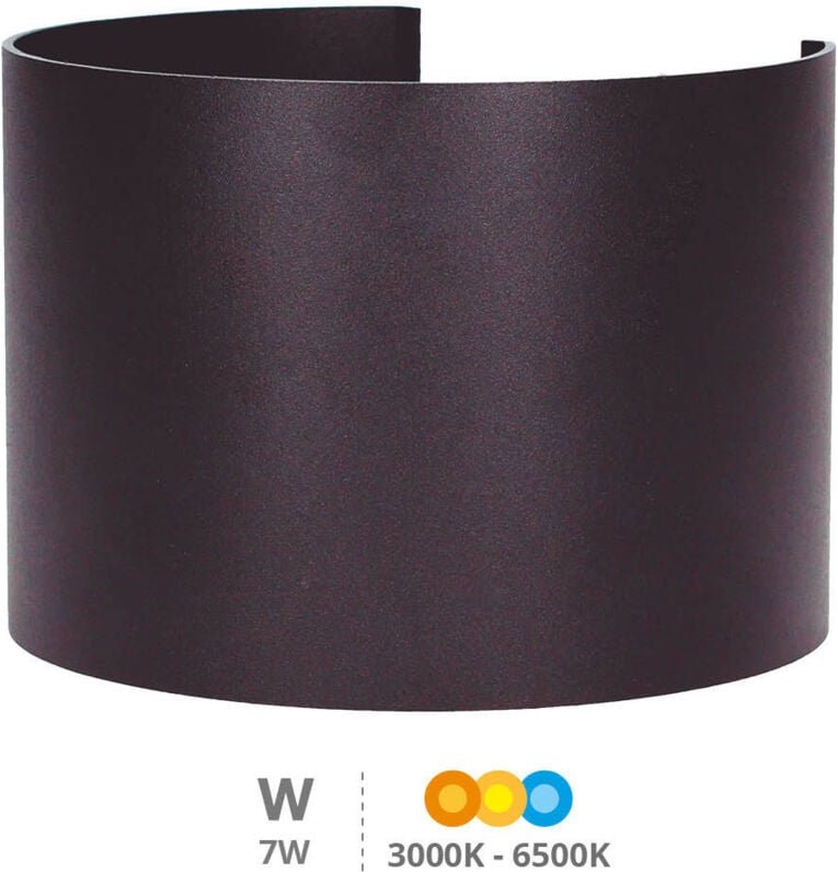 GSC - Sumbe LED-Wandleuchte rund 7W 3000/4000/6000K Anthrazitgrau