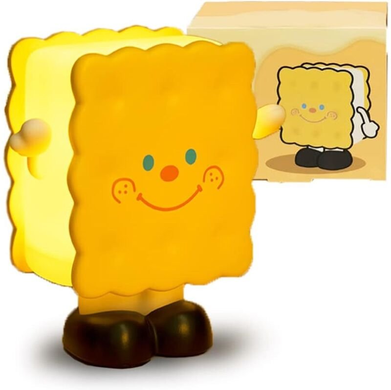 Kcvv - Süßes Biscuit-Touch-Nachtlicht, per usb wiederaufladbares LED-Nachtlicht, einstellbares weiches Licht für das Sch...
