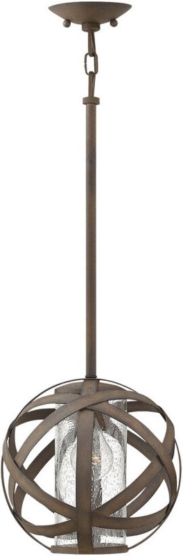 Elstead Hinkley Carson Kugel-Pendel-Deckenleuchte Vintage Iron, IP44