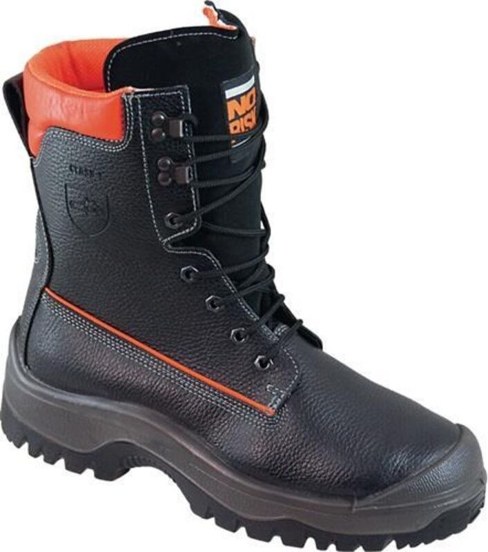 Forstsicherheitsstiefel NoRisk Gr.45 schwarz/orange Leder S3 SRC EN20345/EN17249
