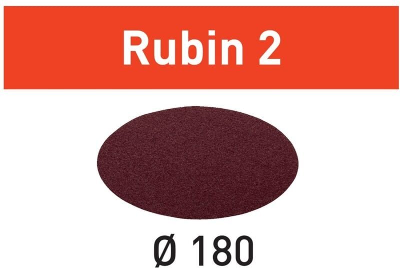 Schleifscheibe stf D180/0 P180 RU2/50 Rubin 2 - Festool