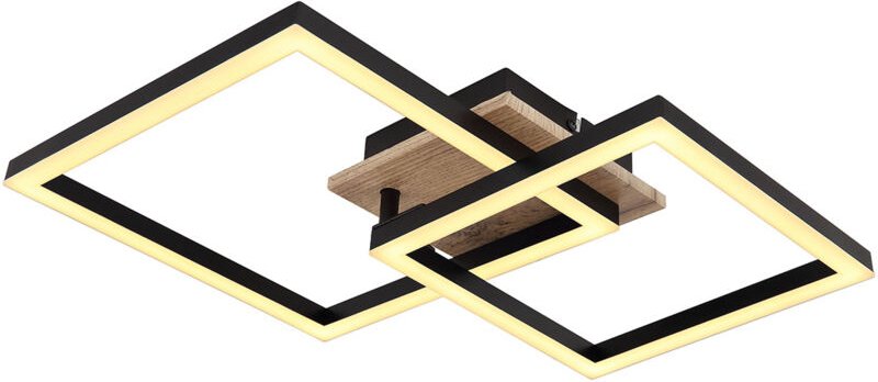 Globo - deckenleuchte - Bossy - schwarz - metall - led - 67284-18