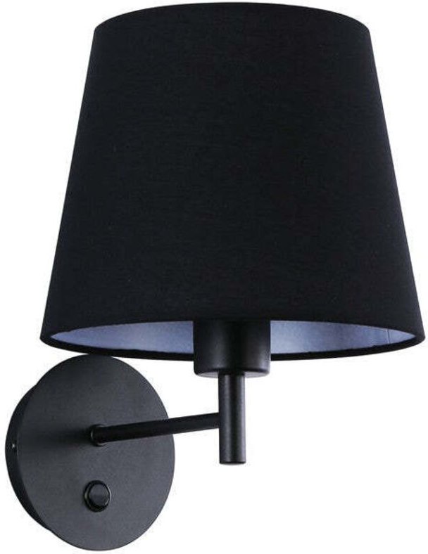 Wandleuchte in Textilschirm Classic "Riga" mit Schalter - E27